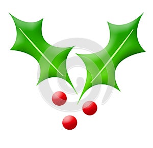 Xmas holly ornament