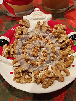 Xmas nuts plate