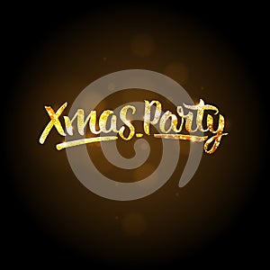 Xmas party template, Christmas golden background