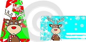 Xmas reindeer cartoon giftcard02