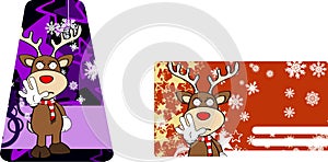 Xmas reindeer cartoon giftcard03