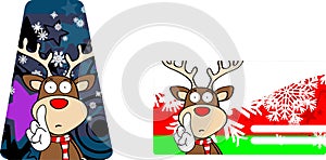 Xmas reindeer cartoon giftcard2