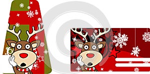 Xmas reindeer cartoon giftcard3