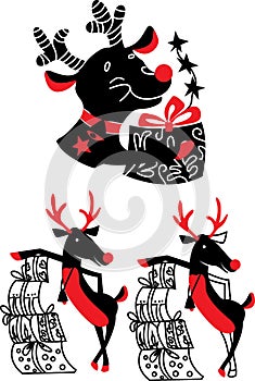 Xmas reindeer Rudolf