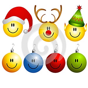 Xmas Smileys Ornament Icons photo