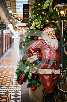 Xmas tree decorations in mall