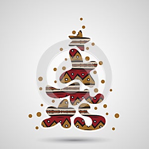 Xmas tree - graffiti text