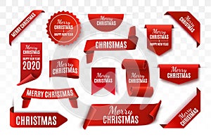 Merry Christmas Tag isolated. Vector