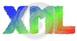 XML colorful icon - vector
