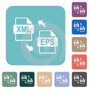 XML EPS file conversion rounded square flat icons