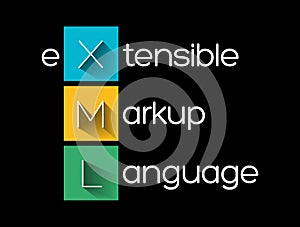 XML - eXtensible Markup Language acronym photo