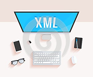 Xml Extensible Markup Language Desktop Computer