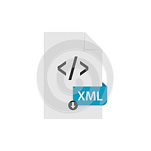 XML file document download css button icon vector