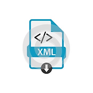 XML file document download vector