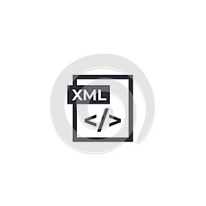 XML file icon on white