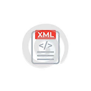 XML file vector icon
