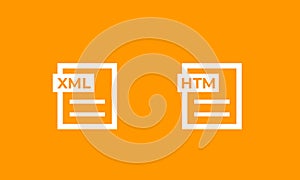 XML, HTM documents icons