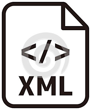 XML icon | Major programming language vector icon illustration