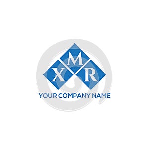 XMR letter logo design on WHITE background. XMR creative initials letter logo concept.