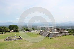 Xochicalco Glifo Court with Rodeo Lake