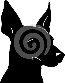 Xoloitzcuintli Mexican Hairless Dog Black Silhouette Generative Ai