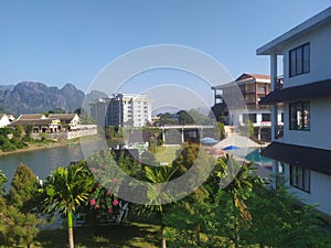 xong river view in vanvieng Laos