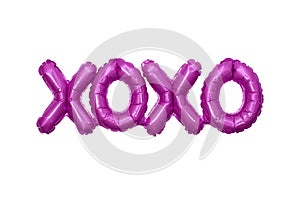 XOXO party balloon on pink