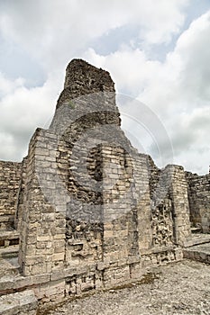 Xpujil maya archaeological site in Mexico