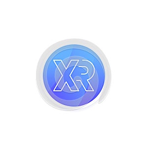 XR letters logo, line vector