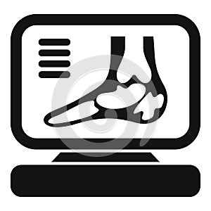 Xray image foot icon simple vector. Hospital examination