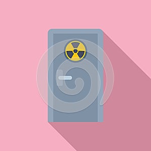 Xray image room door icon flat vector. Hospital examination