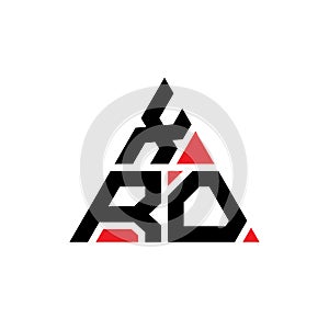 XRO triangle letter logo design with triangle shape. XRO triangle logo design monogram. XRO triangle vector logo template with red