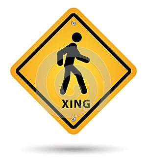 Xsing road sign