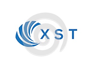 XST letter logo design on white background. XST creative circle letter logo