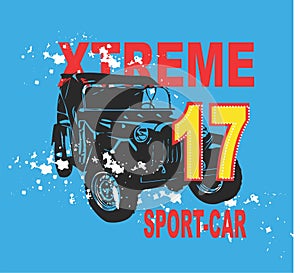 xtreme classic car print vector art