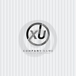 XU Vector Logo Template - Simple Icon for Initial Letter X and U Monogram