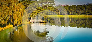 Xuan Huong Lake, Dalat, Vietnam. Panorama