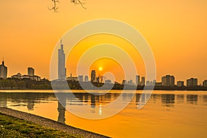 Xuanwu Lake sunset photo