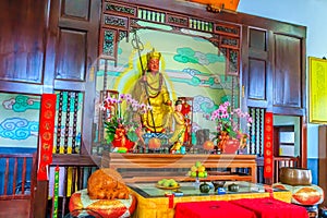 Xuanzang statue at Xuanzang Temple nearby Sun Moon Lake in Nant