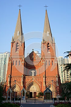 Xujiahui Cathedral in Vertical composition photo