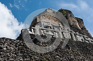 Xunantunich Mayan Temple Close Up of Frieze