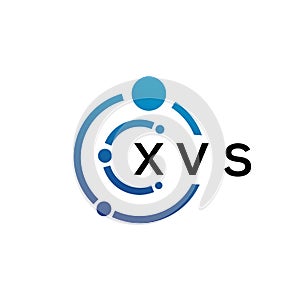 XVS letter technology logo design on white background. XVS creative initials letter IT logo concept. XVS letter design