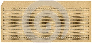 XXL punchcard