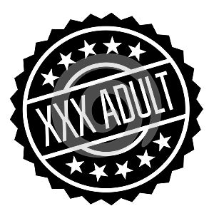 Xxx adult stamp on white