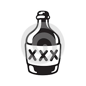 XXX alcohol bottle