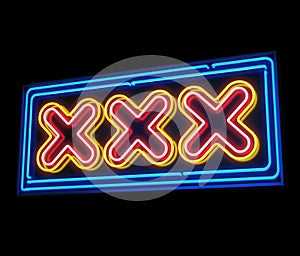 XXX neon sign