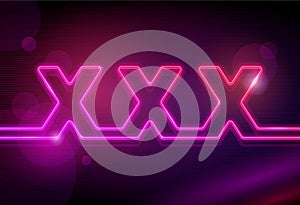 XXX neon signboard