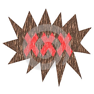 XXX Paper Symbol Illustration