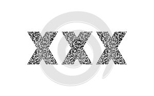 XXX vector illustration.