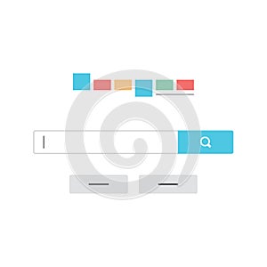 Search Engine concept art vector flat illustration